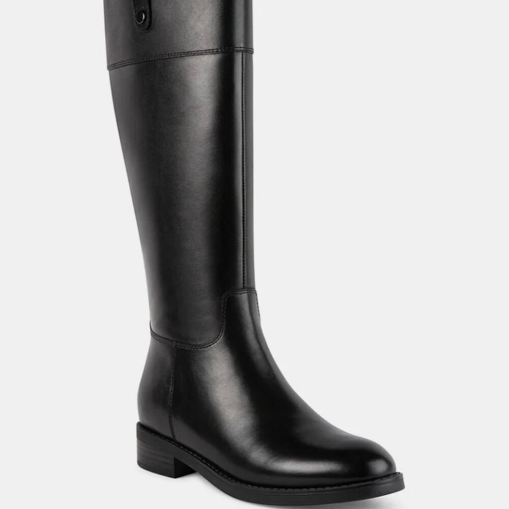 Black Leather Riding Boots